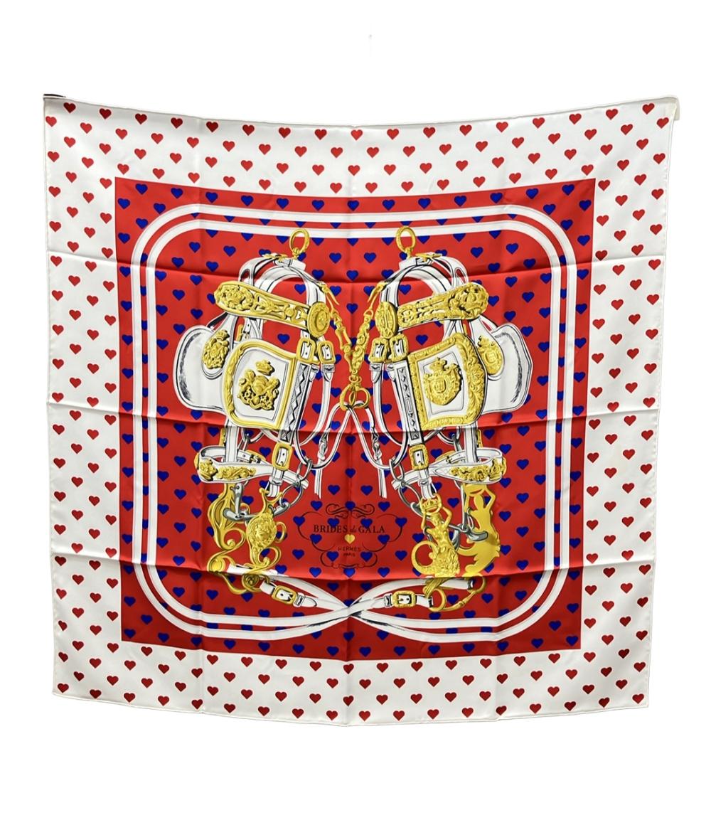 美品 HERMES スカーフ シルク100% カレ90 BRIDES de GALA レディース エルメス