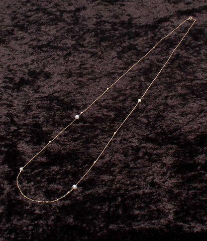 美品 VENDOME AOYAMA ロングネックレス K10 パール 4.0-5.5mm レディース ヴァンドームアオヤマ