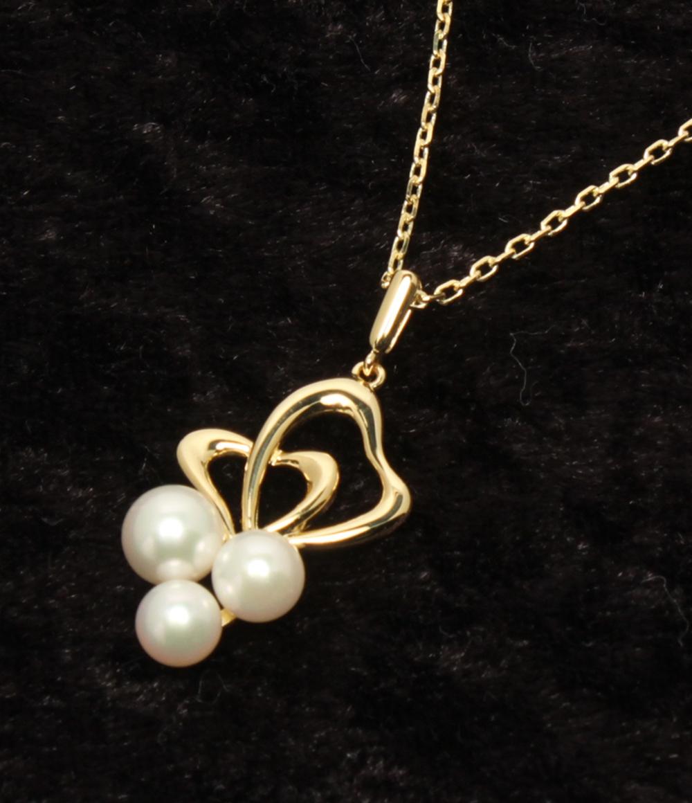 美品 ミキモト ネックレス K18 パール レディース MIKIMOTO