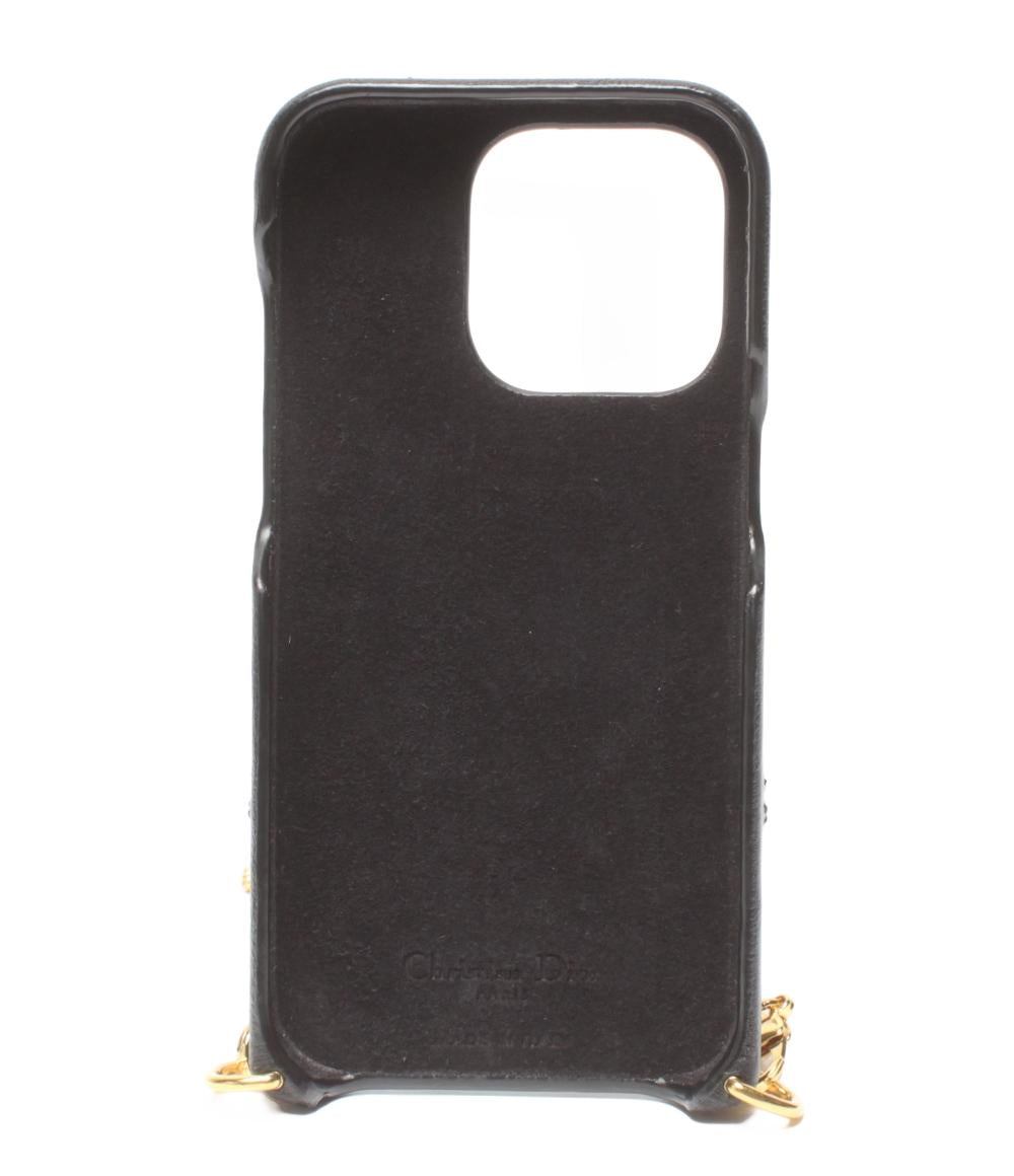 美品 Christian Dior iphoneケース チェーンストラップ付き iphone14pro レディース クリスチャンディオール