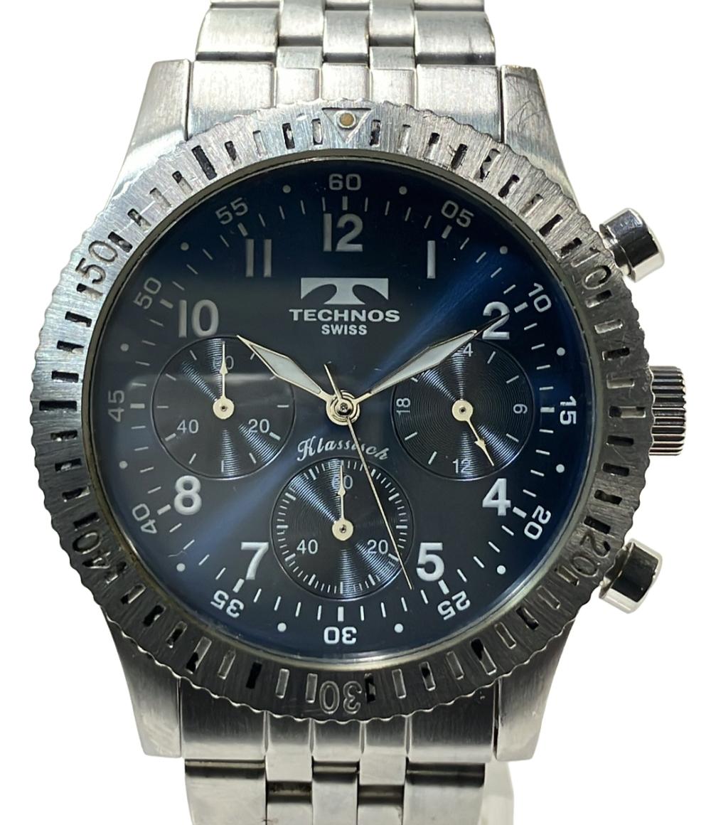 テクノス 腕時計 クオーツ ブルー TGKC832 メンズ TECHNOS