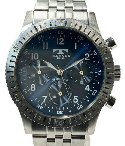 テクノス 腕時計 クオーツ ブルー TGKC832 メンズ TECHNOS