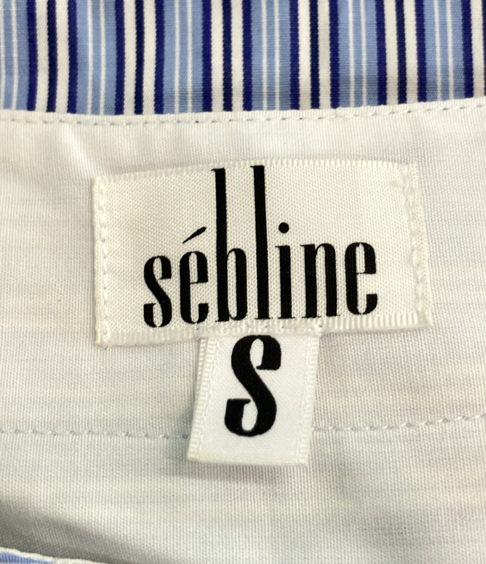 セブリン 長袖シャツワンピース ストライプ柄 レディース SIZE S sebline