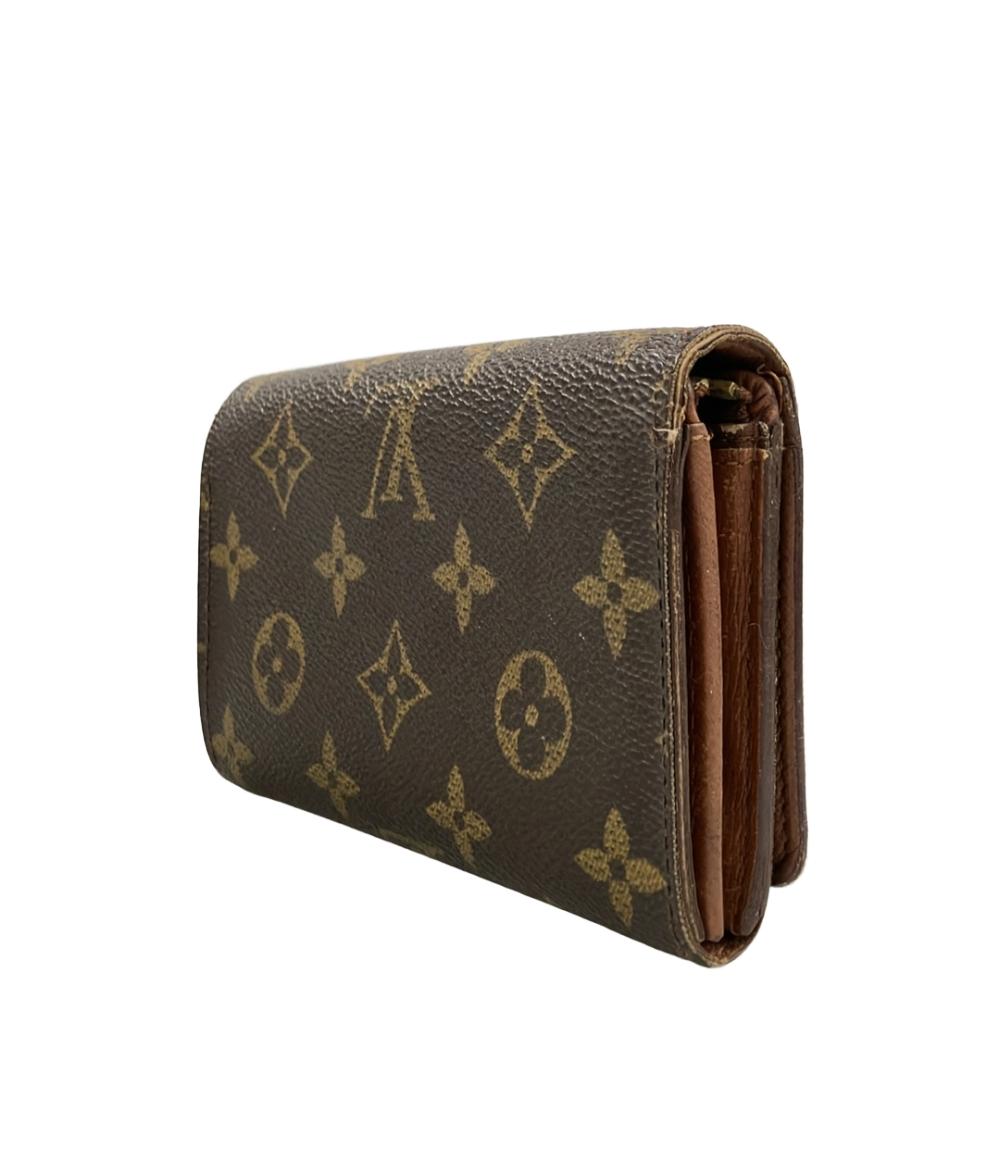 訳あり LOUIS VUITTON 二つ折り財布 ポルト モネ ビエ トレゾール モノグラム M61730 レディース ルイ・ヴィトン