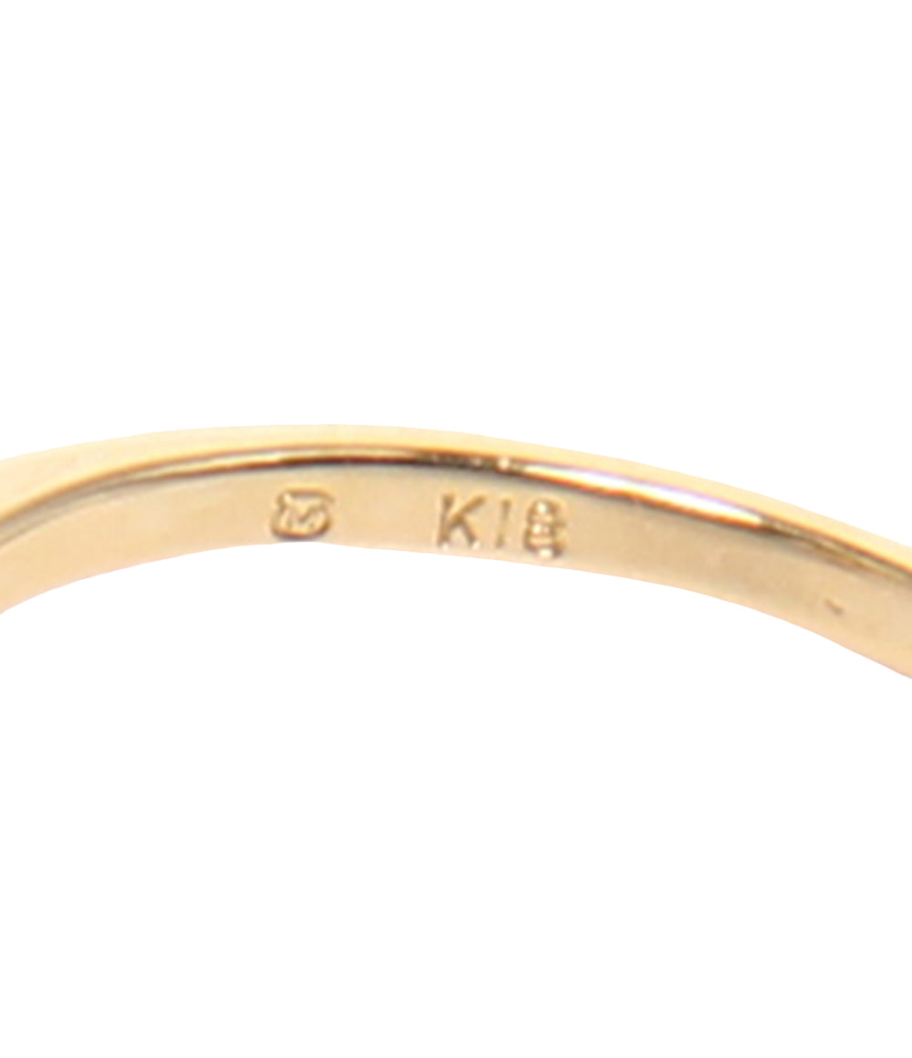 MIKIMOTO リング 指輪 K18 パール 3.0-4.0mm リボンモチーフ レディース SIZE 10号 ミキモト