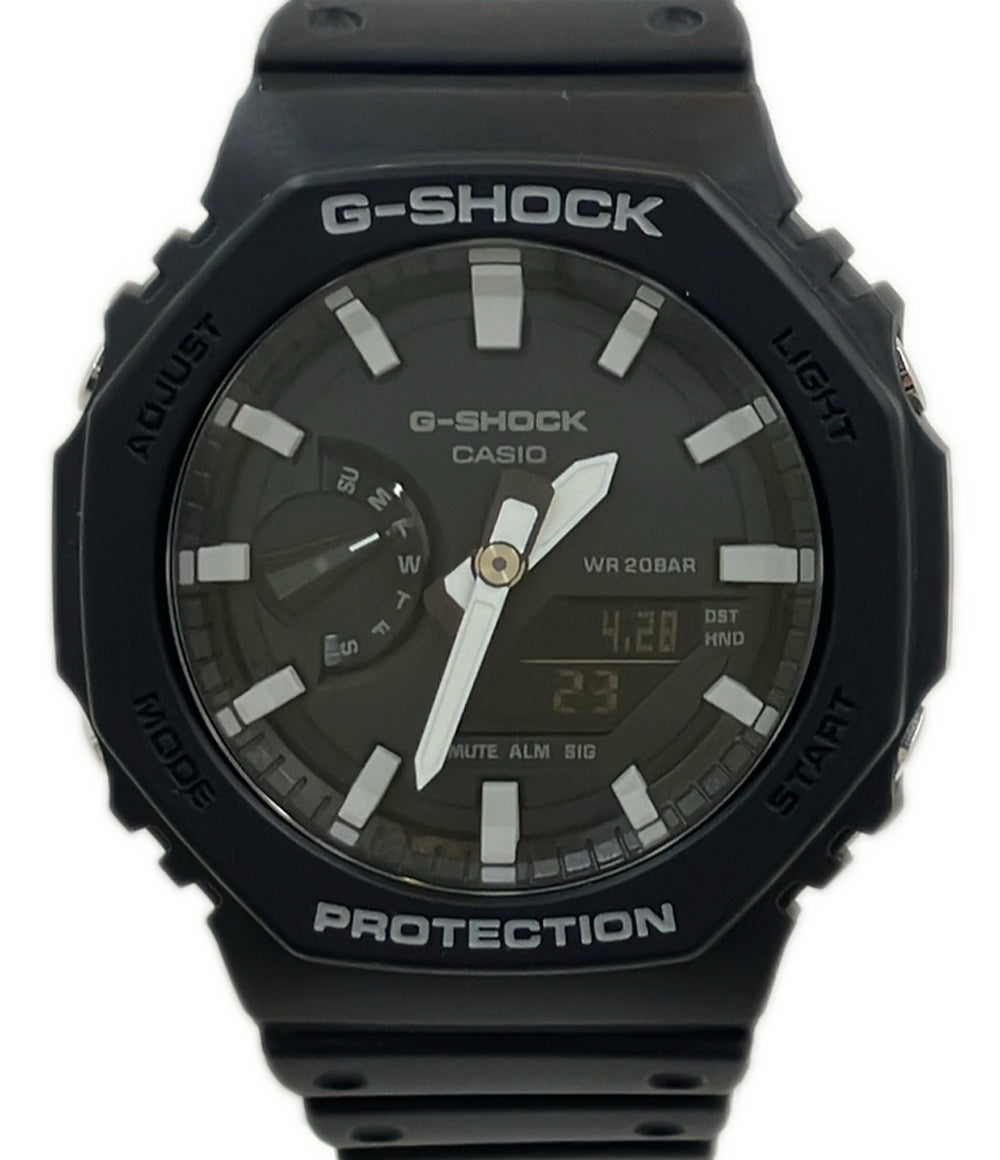 美品 CASIO 腕時計 G-SHOCK クオーツ ブラック GA-2100 メンズ カシオ