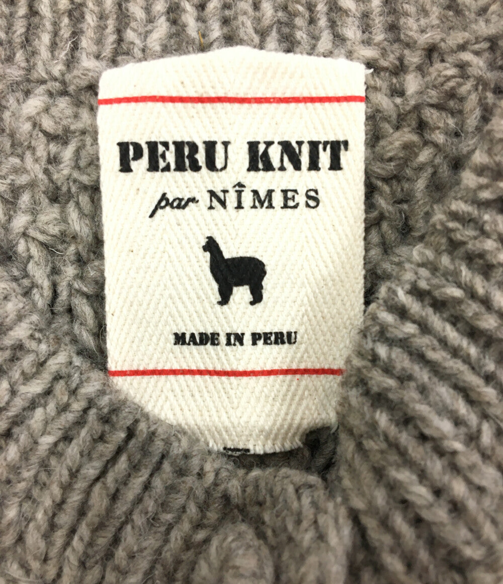 長袖ニットカーディガン      レディース  (複数サイズ) PERU KNIT