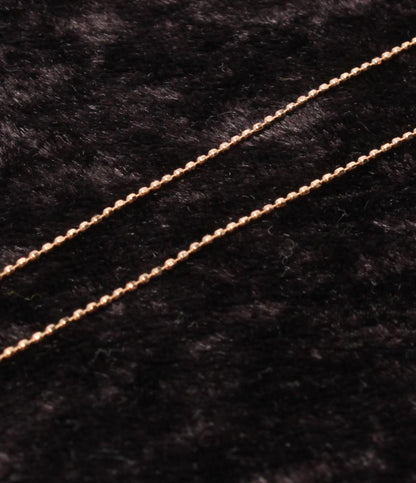 美品 ネックレス K14 ダイヤ 0.21ct ハートモチーフ レディース