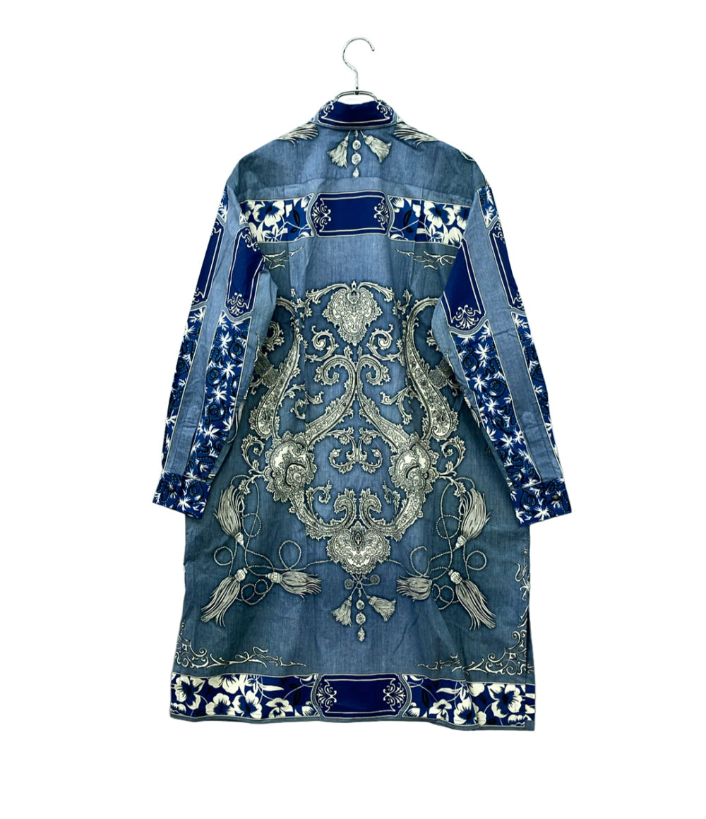 美品 ETRO 長袖シャツワンピース ペイズリー柄 レディース SIZE 40 (M) エトロ