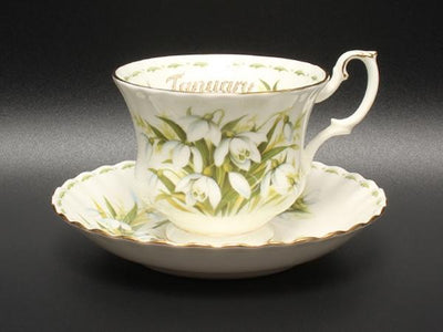 ロイヤルアルバート カップ＆ソーサー フラワー オブ ザ マンス 1月 スノードロップ ROYAL ALBERT