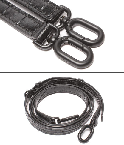 BALENCIAGA 2WAYハンドバッグ ショルダーバッグ クロコ型押し 肩掛け 斜め掛け アワーグラス レディース バレンシアガ