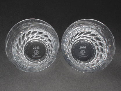美品 Baccarat イヤータンブラー グラス 2点セット ペア 2016 グローリア バカラ