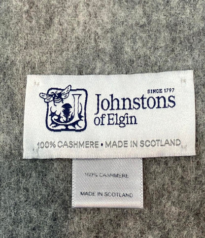 ジョンストンズ オブ エルガン マフラー カシミヤ100% メンズ johnstons of elgin