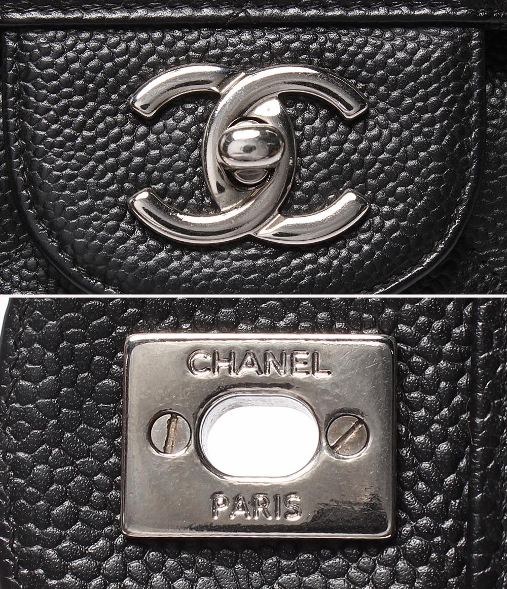 シャネル チェーンショルダーバッグ ダブルチェーン ダブルフラップ シルバー金具 キャビアスキン 16番台 デカマトラッセ30 レディース CHANEL CHANEL チェーンショルダーバッグ ダブルチェーン ダブルフラップ