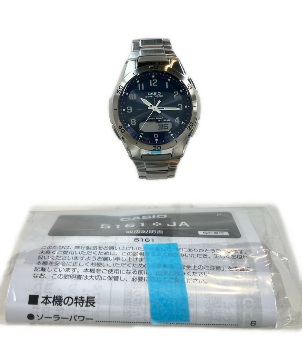 CASIO 腕時計 ソーラー ネイビー WVA-M640 メンズ カシオ