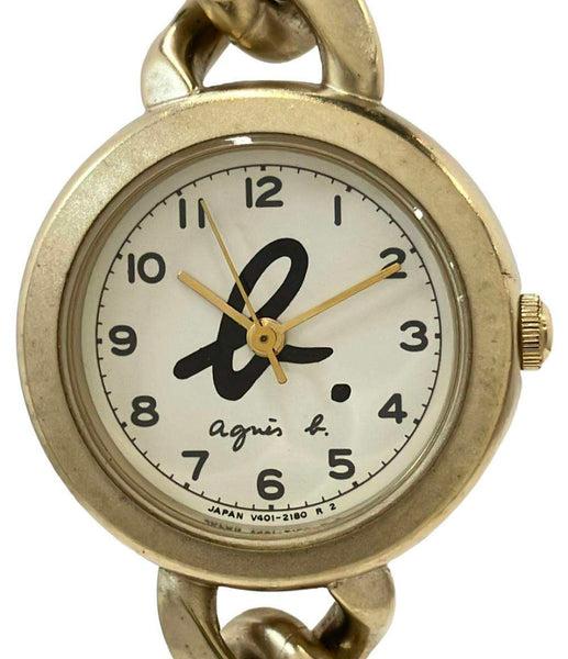 Rolo✨アニエスベー✨腕時計 アニエスベー 腕時計 クオーツ ホワイト V401-0850 レディース