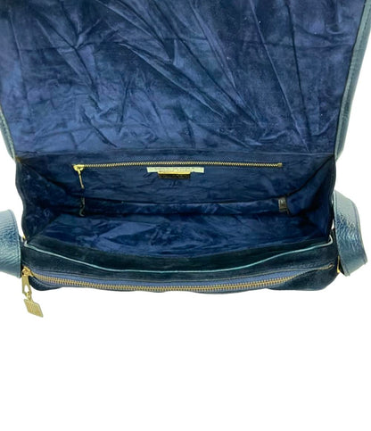 訳あり LANVIN ショルダーバッグ 肩掛け スエード レザー レディース ランバン