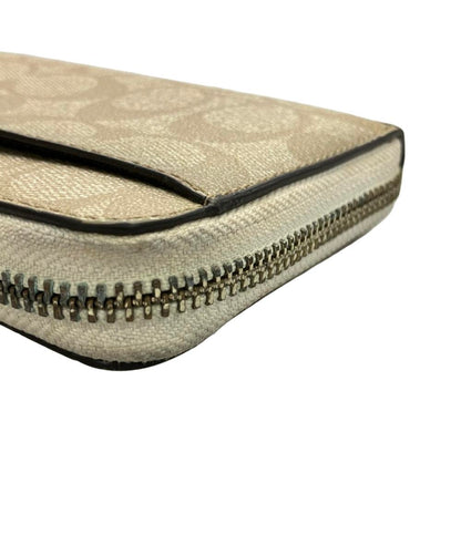 コーチ ラウンドファスナー長財布 シグネチャー レディース COACH