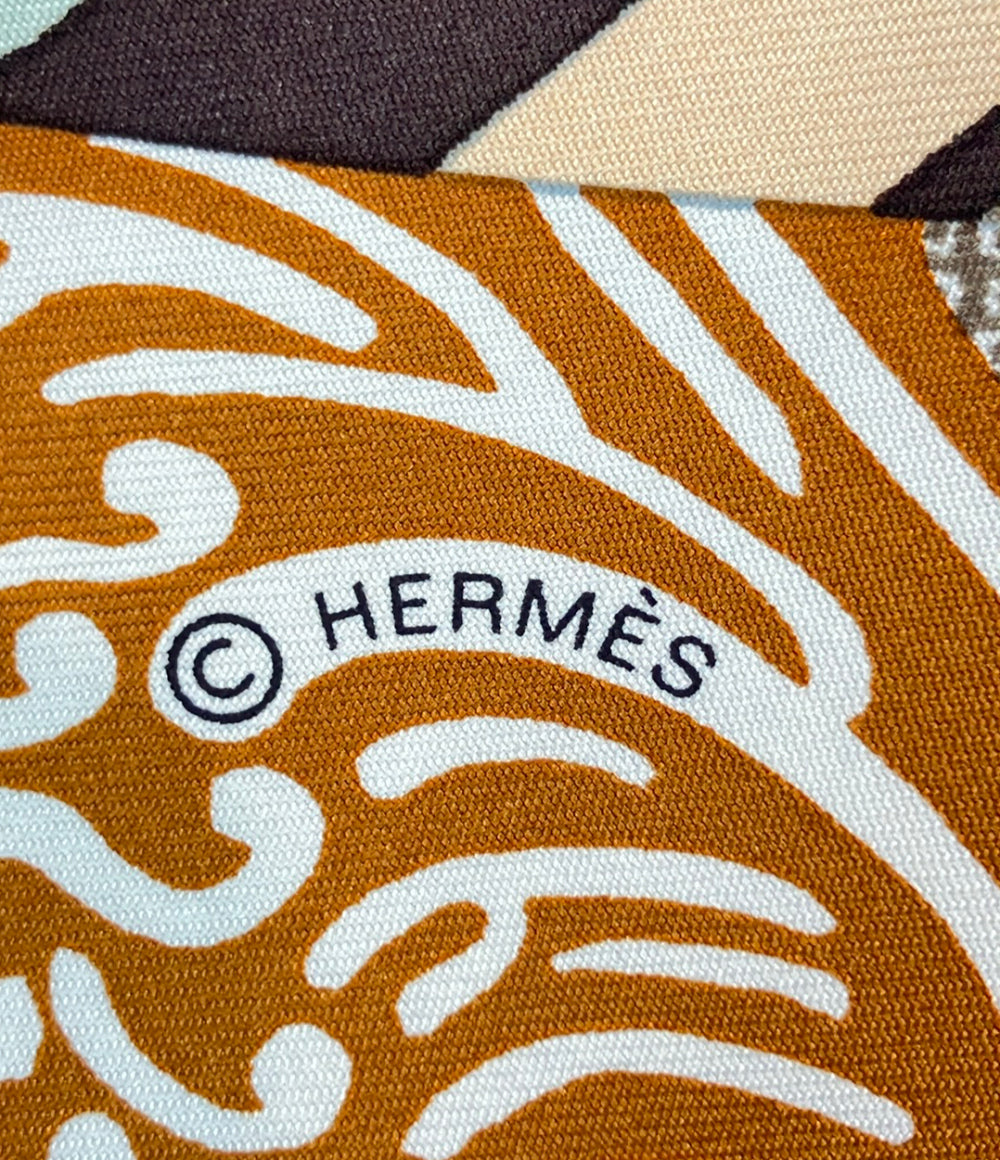 HERMES スカーフ カレ90 シルク100% キモノ・エクスリブリス レディース エルメス