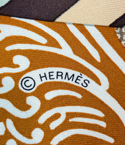 HERMES スカーフ カレ90 シルク100% キモノ・エクスリブリス レディース エルメス