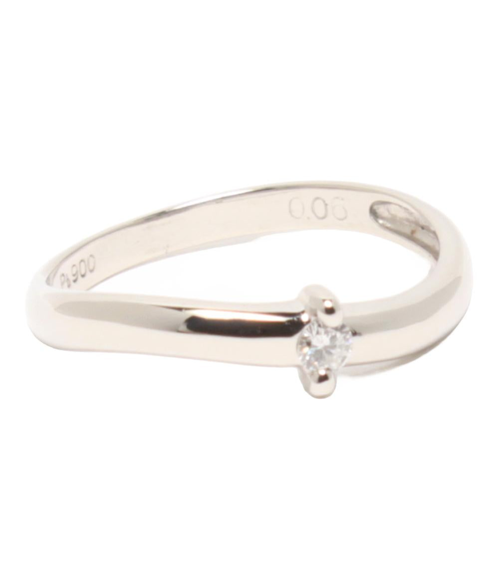 美品 リング 指輪 Pt900 ダイヤ 0.06ct レディース SIZE 12号