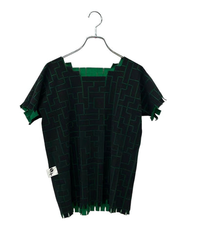 PLEATS PLEASE 半袖カットソー リバーシブル ガーメントプリーツ加工 PP74LK902 レディース SIZE 3 (L) プリーツプリーズ
