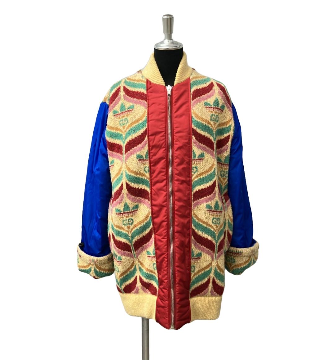 美品 グッチ アディダス リバーシブル ニット ブルゾン レディース SIZE XXS GUCCI adidas