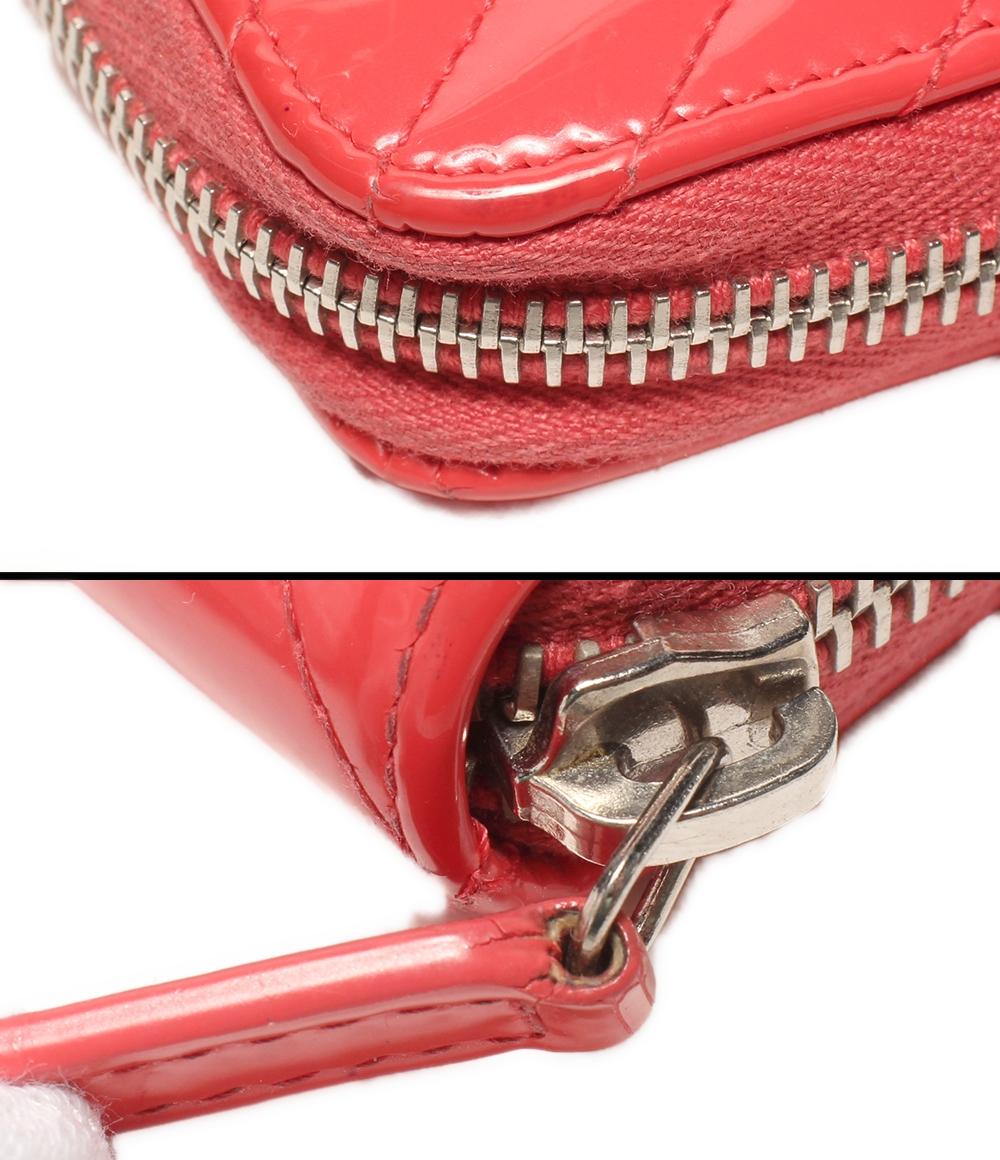 シャネル ラウンドファスナー長財布 シルバー金具 ココボーイ レディース CHANEL