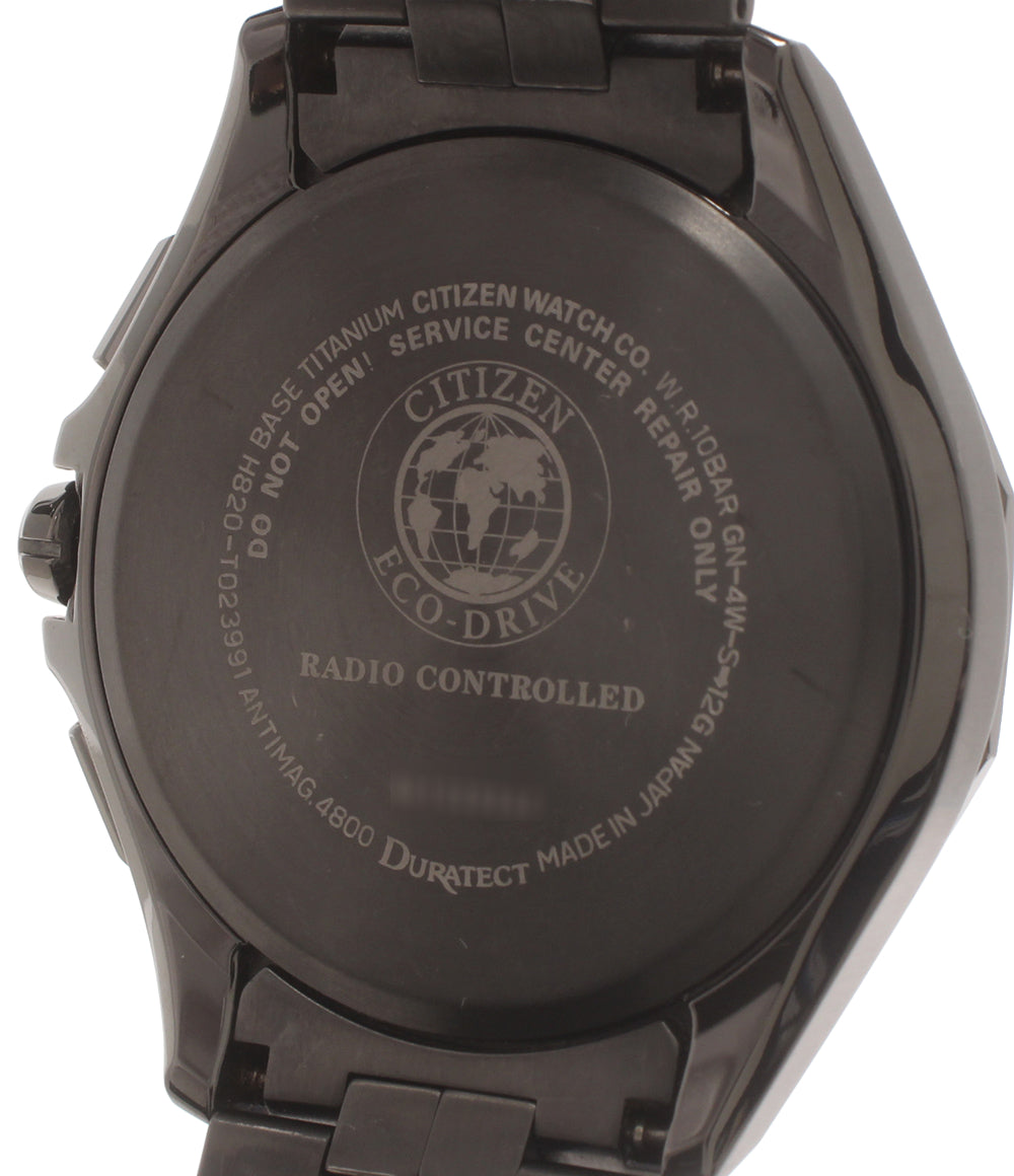 CITIZEN 腕時計 電波ソーラー アテッサ エコドライブ ソーラー ブラック H820-T023991 メンズ シチズン