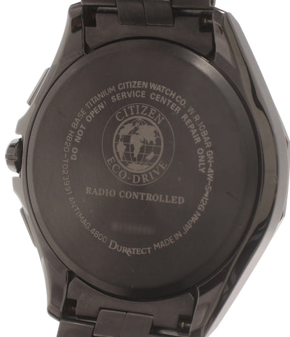 CITIZEN 腕時計 電波ソーラー アテッサ エコドライブ ソーラー ブラック H820-T023991 メンズ シチズン