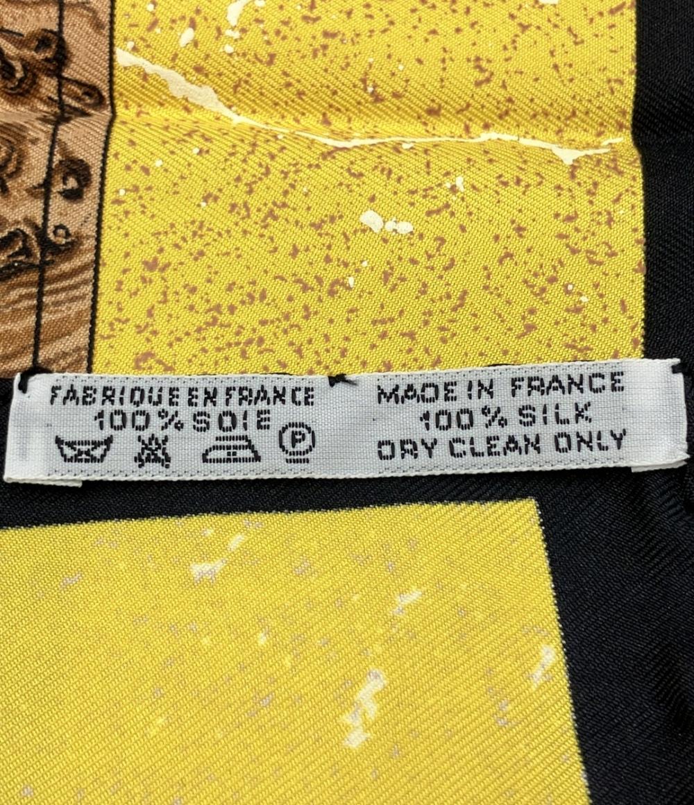 美品 HERMES スカーフ シルク100% カレ90 PiERRES d' ORiENT et d' OCCiDENT レディース エルメス