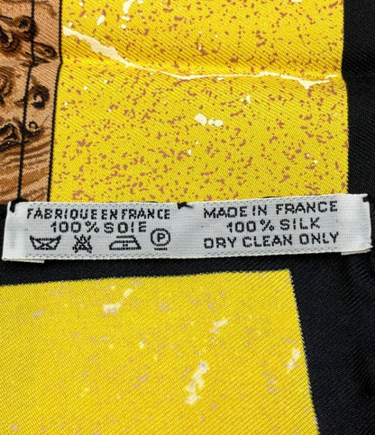 美品 HERMES スカーフ シルク100% カレ90 PiERRES d' ORiENT et d' OCCiDENT レディース エルメス