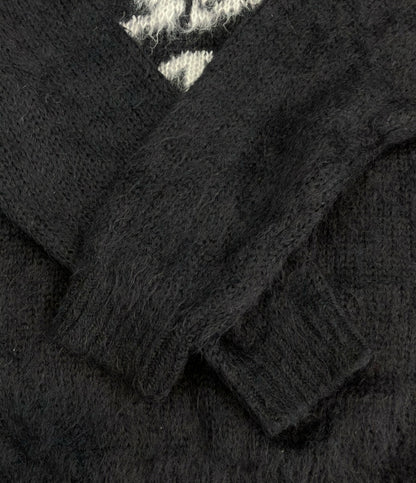 SAINT LAURENT フロントロゴ モヘヤニットセーター 712176 メンズ SIZE M サンローラン