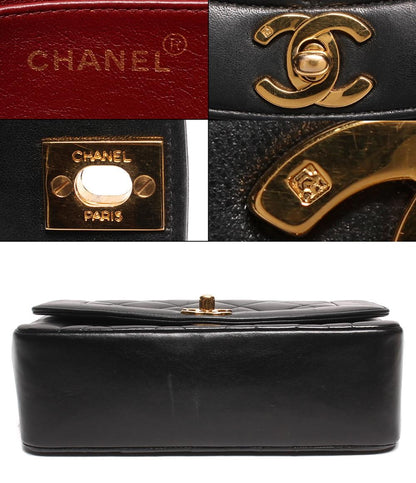 CHANEL チェーンショルダーバッグ ゴールド金具 ココマーク ラムスキン マトラッセ ダイアナフラップ ダイアナ 22 レディース シャネル