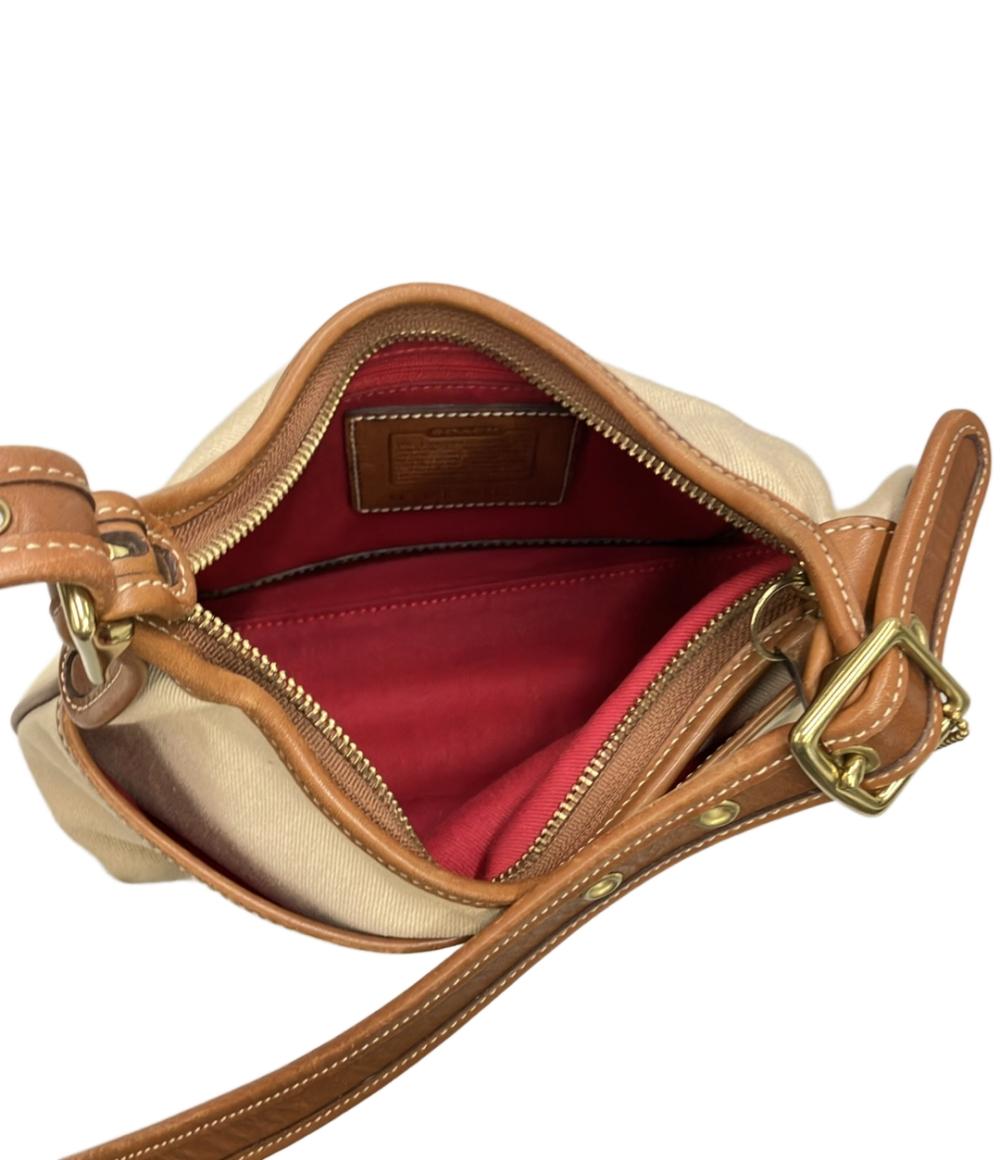 コーチ キャンバス レザー ショルダーバッグ 斜め掛け 9123 レディース COACH COACH - コーチ キャンバス レザー ショルダーバッグ 斜め掛け 9123
