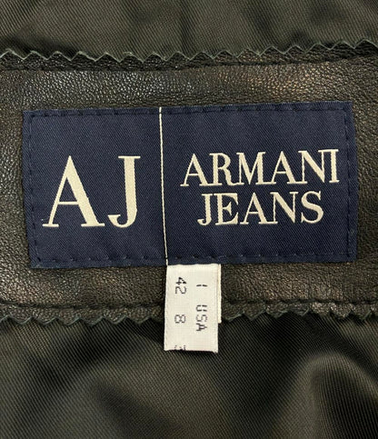 ARMANI JEANS レザージャケット レディース SIZE 42 (M) アルマーニジーンズ