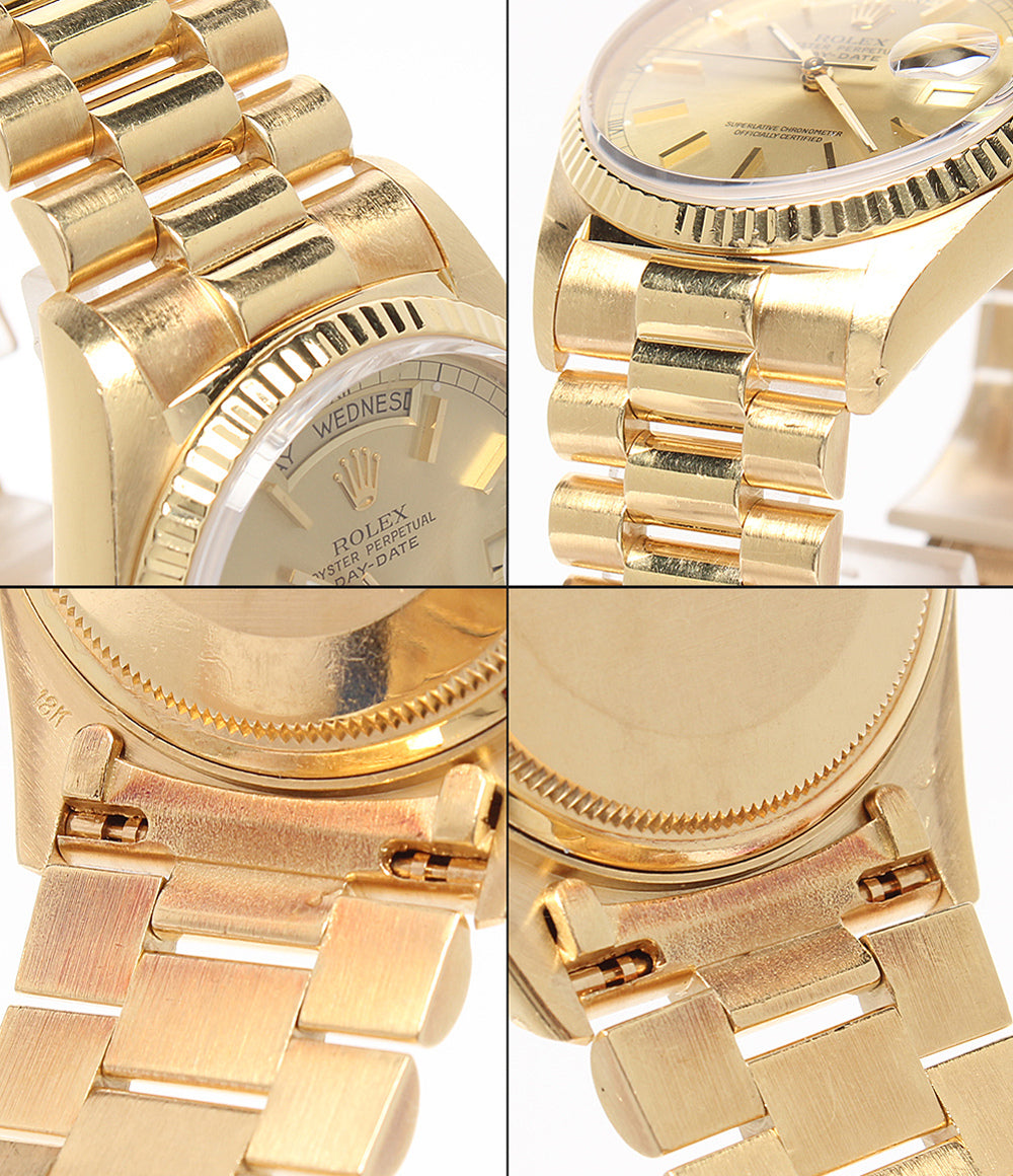ROLEX 腕時計 18K デイデイト 自動巻き ドールド 18038 メンズ