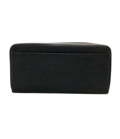 美品 TAKEO KIKUCHI ラウンドファスナー長財布 カラビナ付き メンズ タケオキクチ