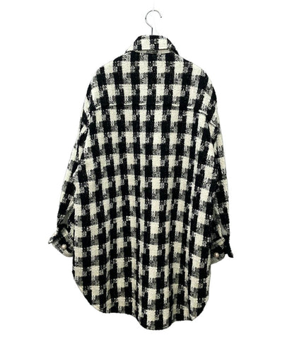 MADISON BLUE ジャケット 長袖 ビッグシルエット チェック柄 ツイード生地 パールボタン BIG CPO CHECK TWEED MB221-1012 レディース SIZE 00 (XS)