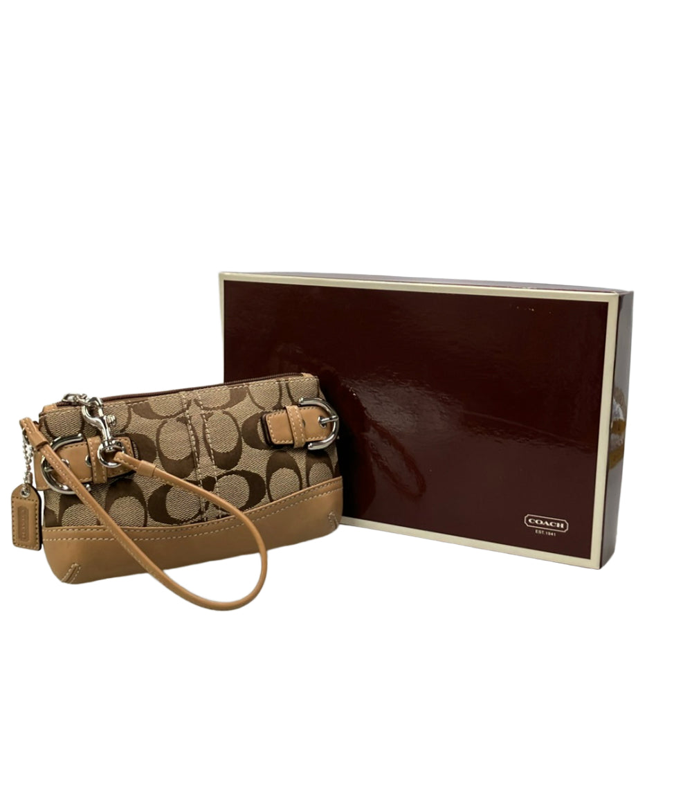 美品 COACH ポーチ アクセサリーポーチ シグネチャー レディース コーチ