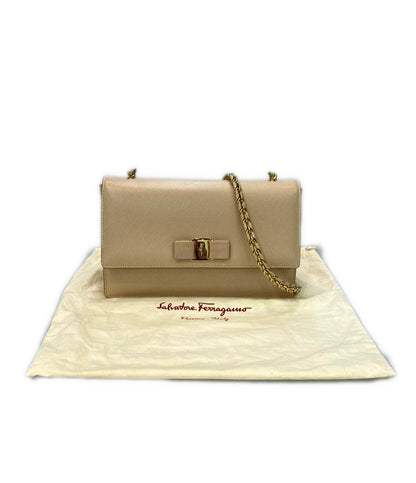 Salvatore Ferragamo チェーンショルダーバッグ 斜め掛け ヴァラ E480 レディース サルバトーレフェラガモ