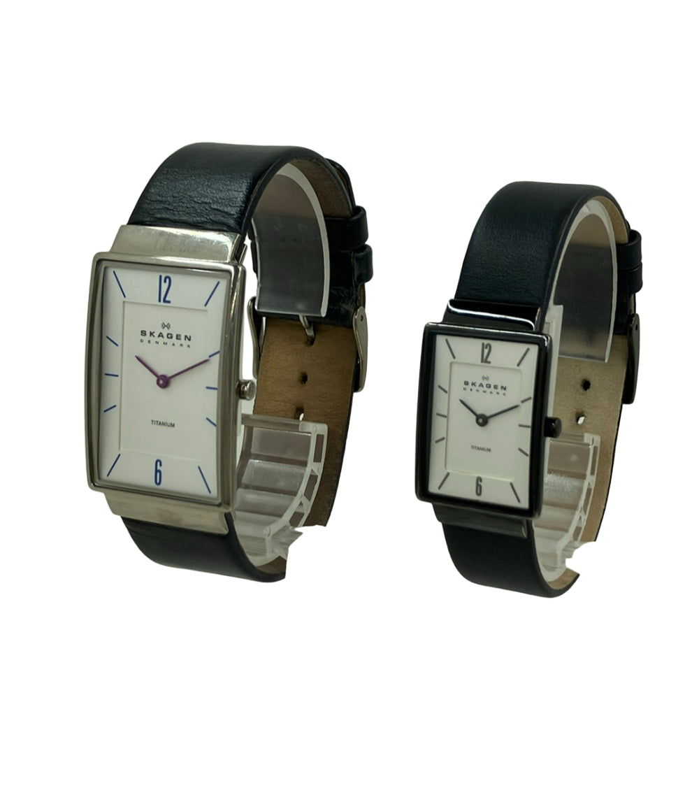 SKAGEN 腕時計 2点セット クオーツ J434LTLNV 434STLW レディース メンズ スカーゲン