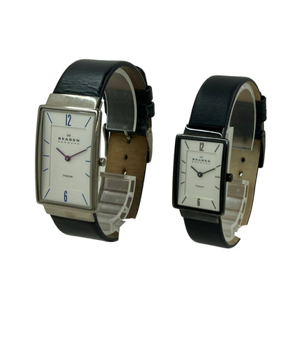 SKAGEN 腕時計 2点セット クオーツ J434LTLNV 434STLW レディース メンズ スカーゲン