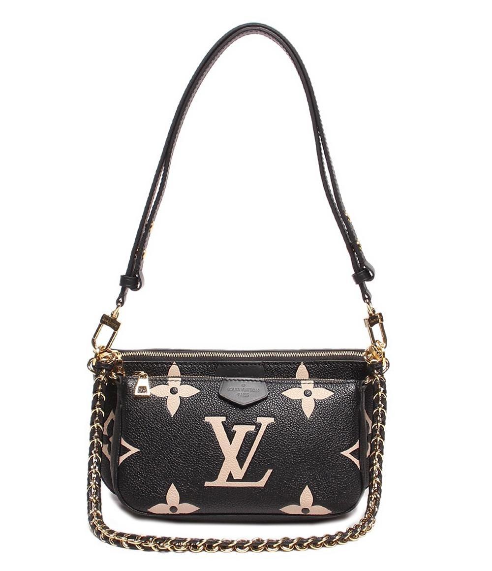 美品 LOUIS VUITTON ショルダーバッグ クロスボディバッグ ゴールド金具 ミュルティ ポシェット アクセソワール モノグラム アンプラント M45777
