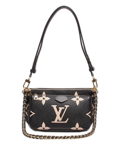 美品 LOUIS VUITTON ショルダーバッグ クロスボディバッグ ゴールド金具 ミュルティ ポシェット アクセソワール モノグラム アンプラント M45777