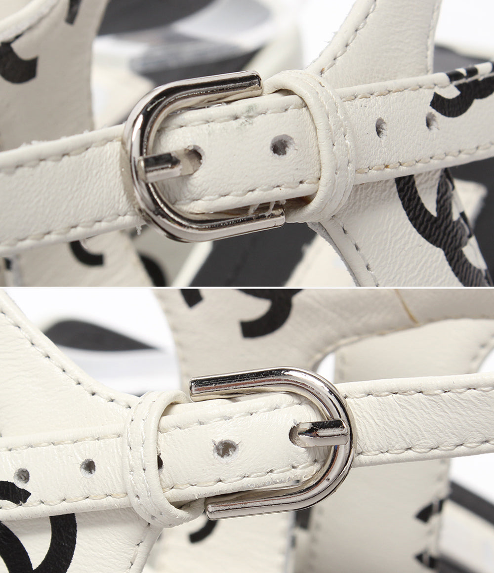 CHANEL サンダル ココマーク 総柄 レディース SIZE 35C シャネル
