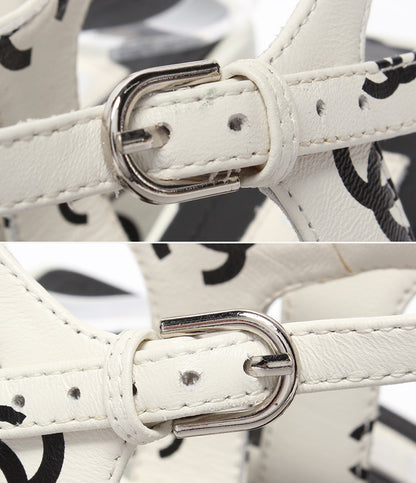 CHANEL サンダル ココマーク 総柄 レディース SIZE 35C シャネル