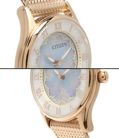 美品 CITIZEN 腕時計 ファンタジースプリングスホテル コラボ ソーラー E031-A15BT02 レディース シチズン