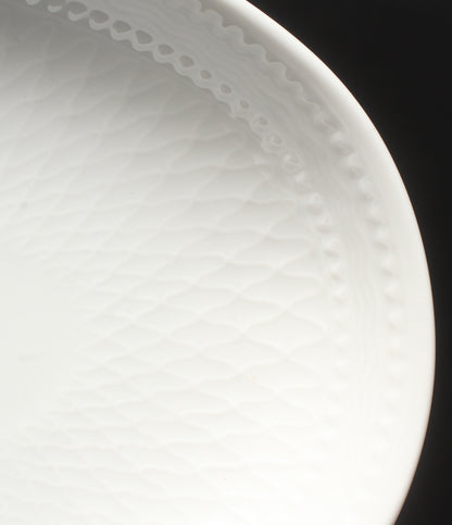 美品 Royal Copenhagen オーバルディッシュ 皿 23cm ホワイトパルメッテ ロイヤルコペンハーゲン