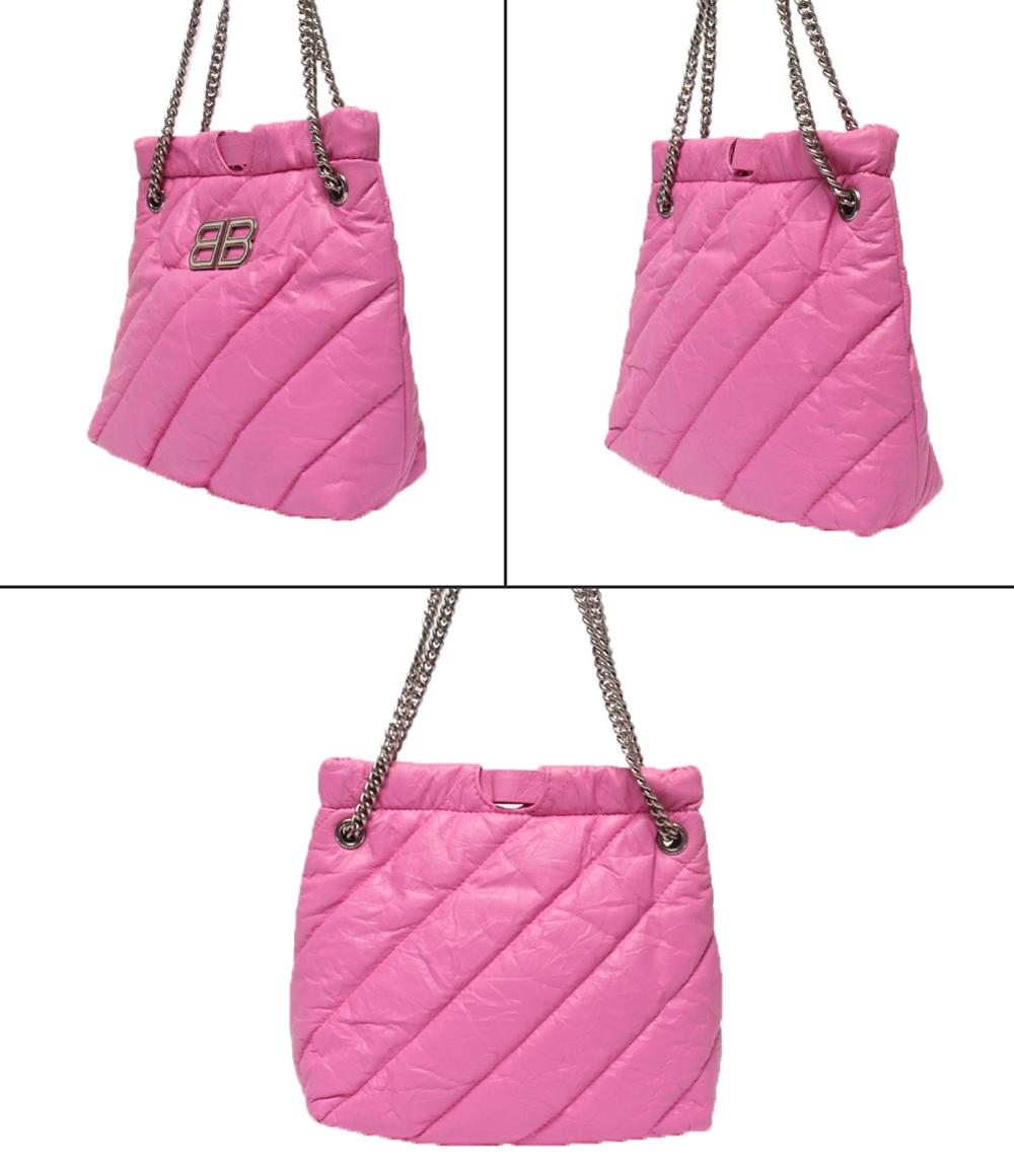 美品 BALENCIAGA チェーンショルダーバッグ 肩掛け クラッシュ レディース バレンシアガ